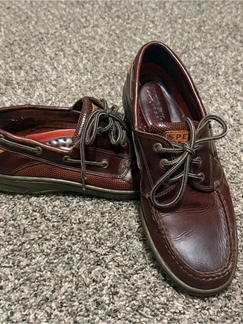 Men's Casual Leather Boat Shoes in Dark Brown